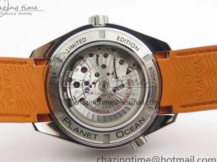 0217 UrbanStyle Planet Ocean Pro Orange Bezel 45mm OMF 1:1 Best Edition On Rubber Strap A8500 (Black Balance Wheel) 8138